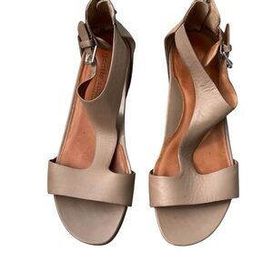 KENNETH COLE 
Gentle Souls Gisele Leather Platform Wedge Sandals